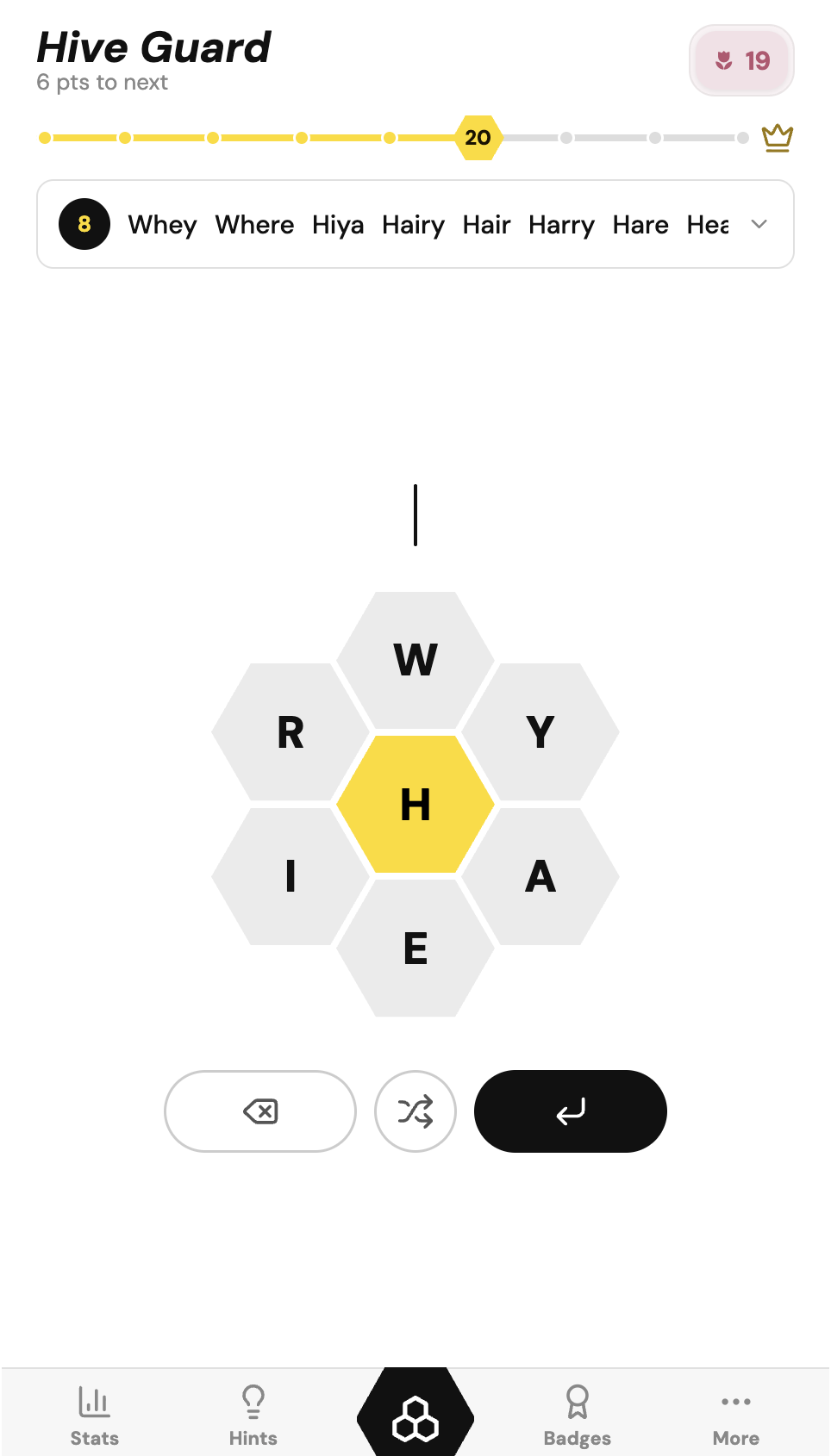 Spelling Hive Gameplay Screenshot